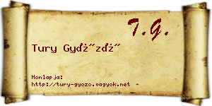 Tury Győző névjegykártya